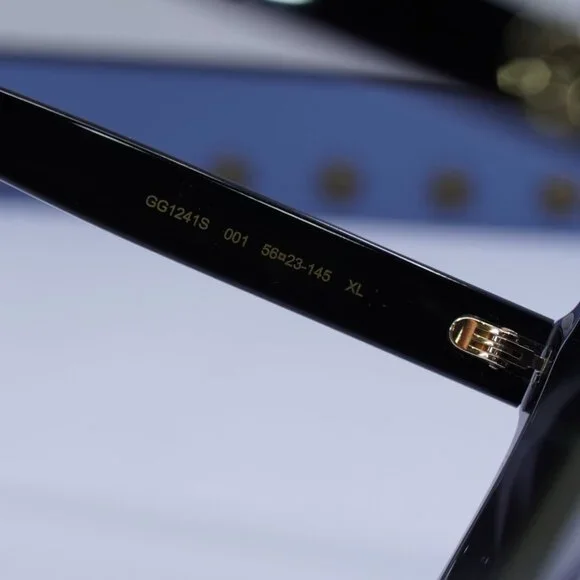 Gucci GG1241S 001 Square Sunglasses - Black/Brown - Picture 8 of 11